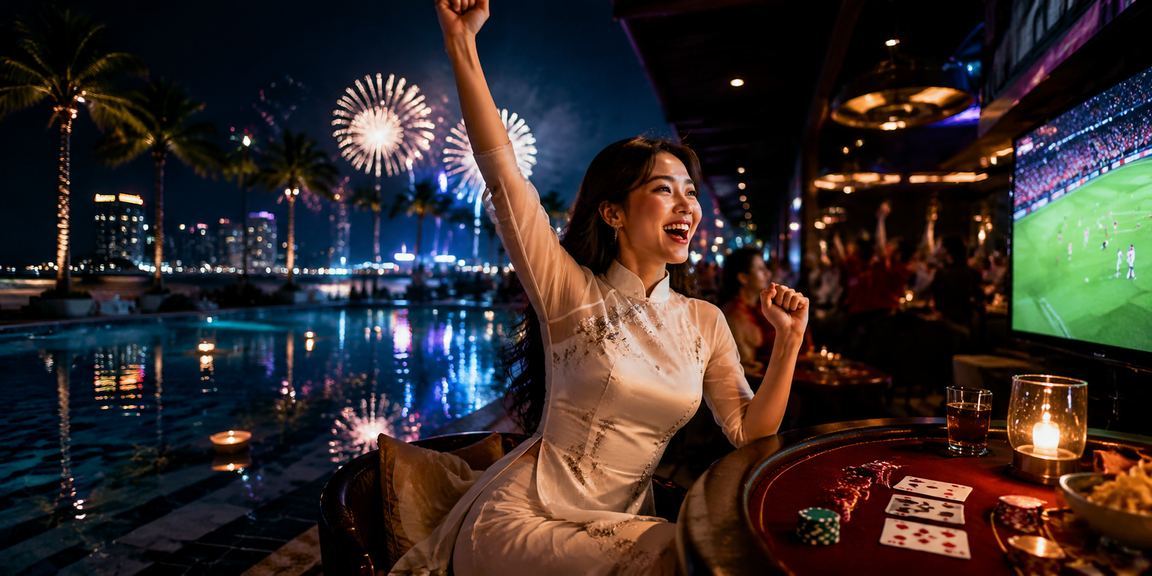 Người chơi trải nghiệm trò chơi bài trong không gian sang trọng tại Nha Trang